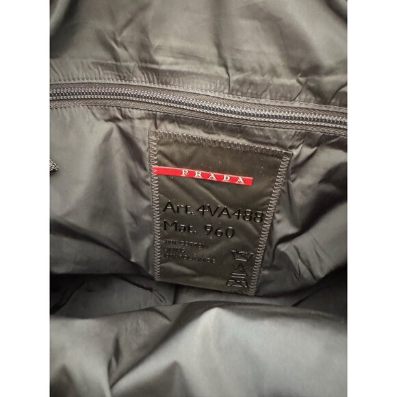 PRADA Vintage Duffle Bag Handbag Orange Nylon Travel Unisex - Picture 15 of 16